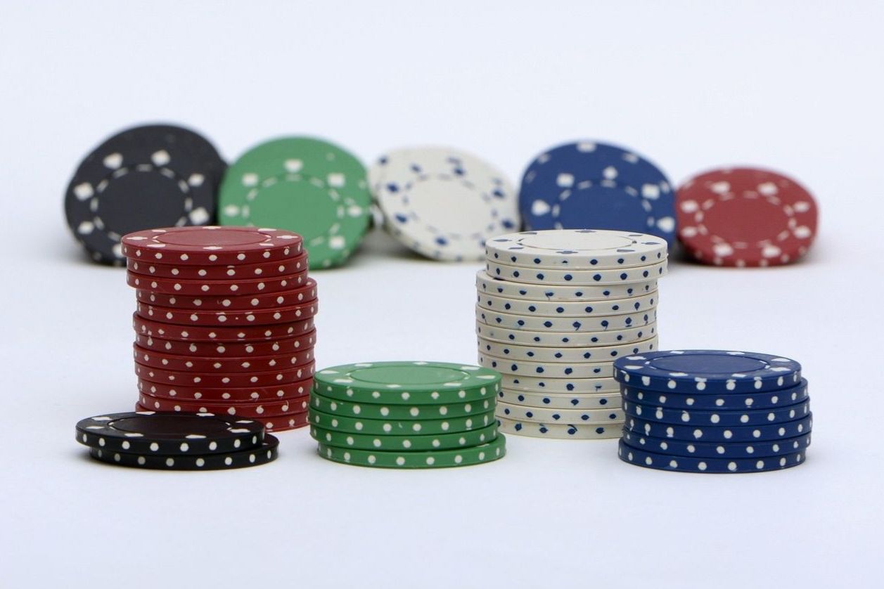 A roulette wheel with ball in motion
